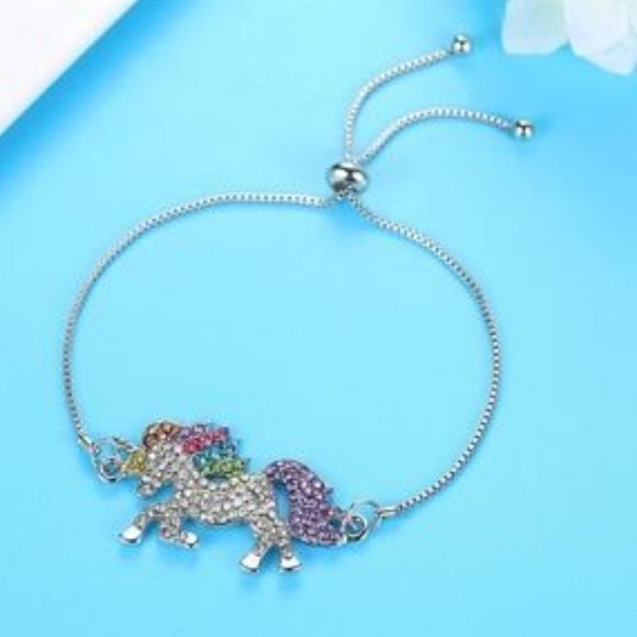 ❤️ NEW Multi Color Cute Unicorn Bracelet - Picture 4 of 5